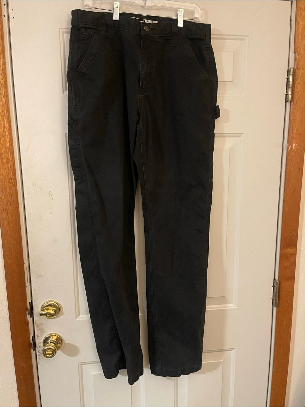 Carhartt Relaxed Fit Canvas Cotton Work Pants Black Men’s 34x36